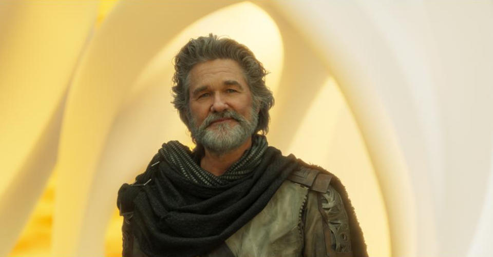 Peter’s father (and father figure to Mantis), Ego is a cosmic being who can take on different forms. In the comics, he can manifest as a real planet. (Photo: Marvel)