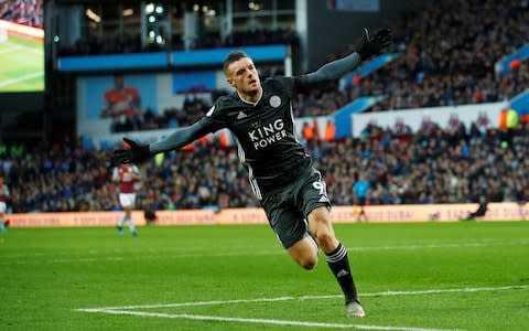 Jamie Vardy now has 16 league goals for the season - Credit: Reuters