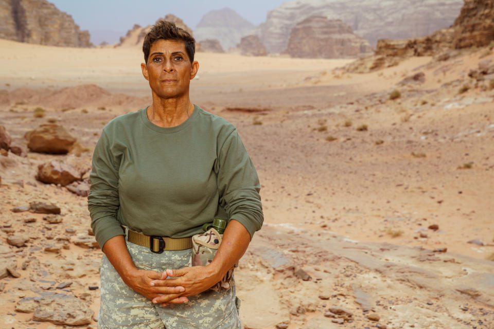Fatima Whitbread is the oldest contestant in Celebrity SAS aged 61. (C4)