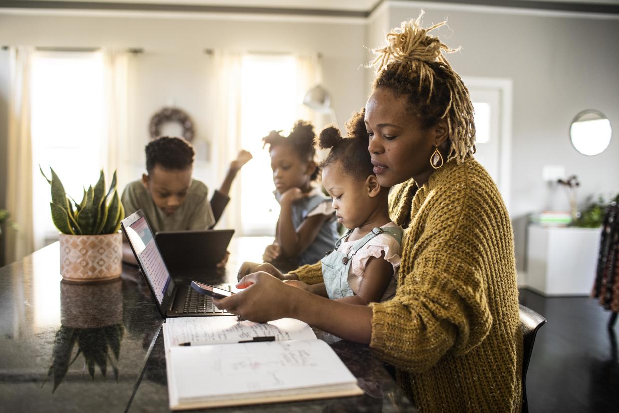 Around one in five of working parents with children not yet in school spend between a third and half their salary on childcare. Photo: Getty 