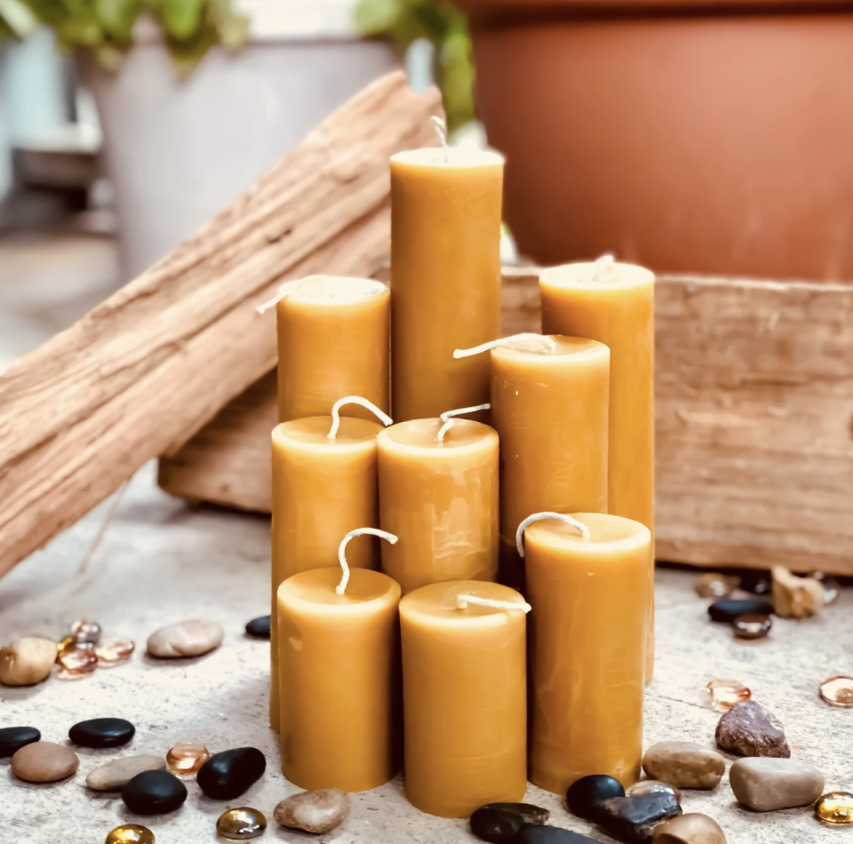 100% Pure Beeswax Pillar Candle