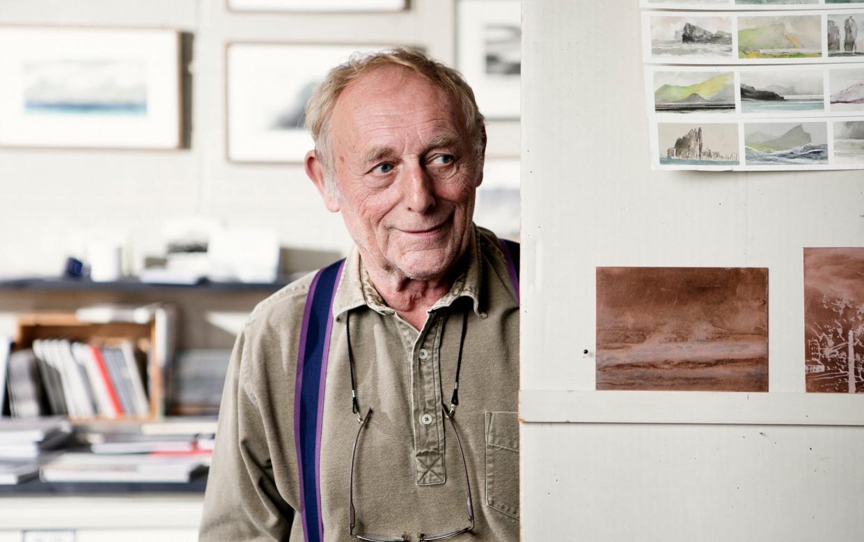 Norman Ackroyd photographed at his Bermondsey studio by The Daily Telegraph in 2018