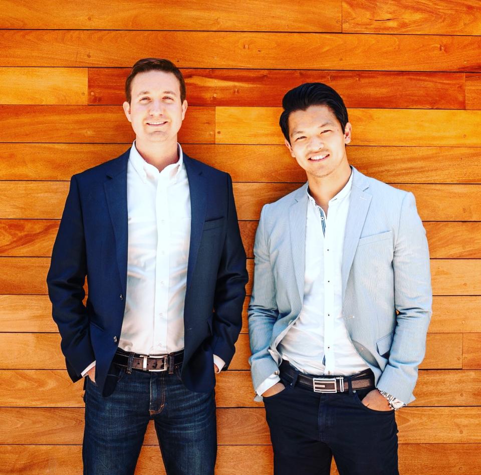 Bluwhale co-founders Adam Rowell and Han Jin.