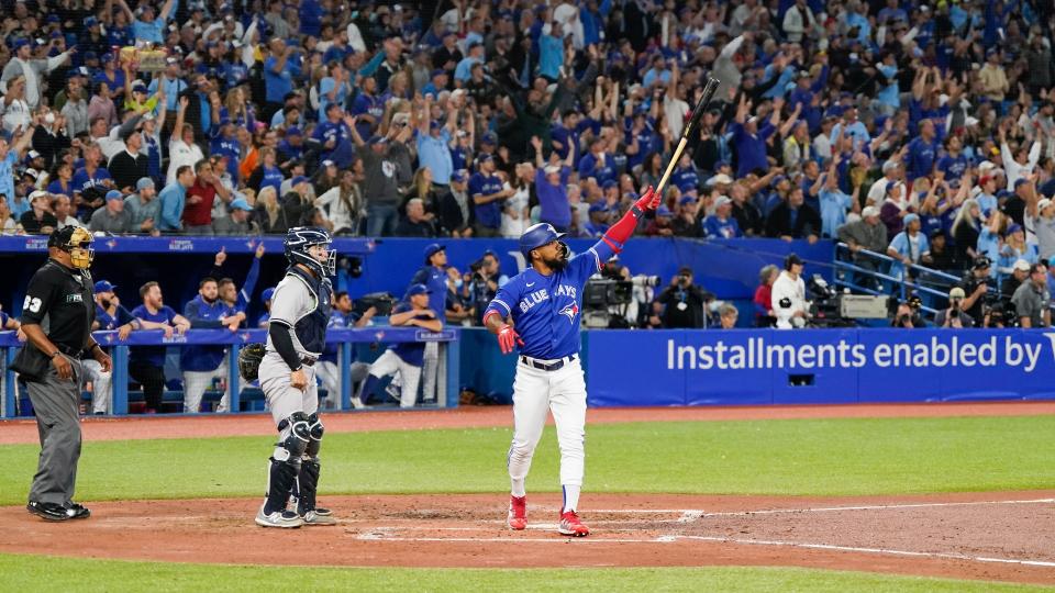 The Toronto Blue Jays are so close to securing the American League's top wild card spot and home-field advantage for the first round of the playoffs. (Getty Images)