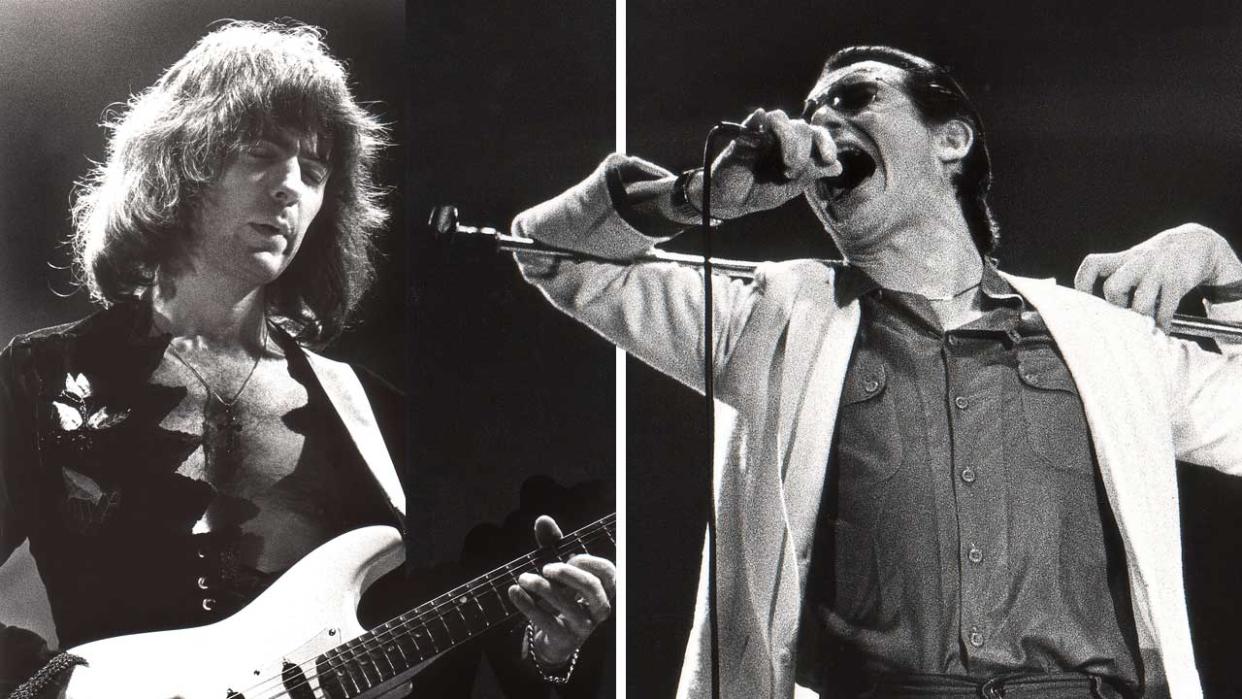  Ritchie Blackmore and Graham Bonnet onstage in Rotterdam, February 1980. 