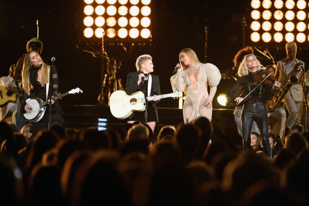 Beyoncé and the Chicks take center stage at the 50th annual Country Music Association Awards in 2016.