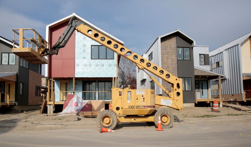 FILE PHOTO: A residential building construction site is seen in Detroit