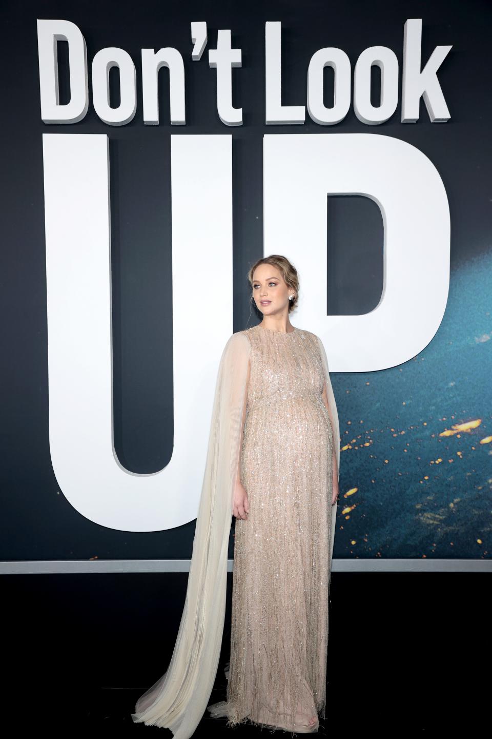 Jennifer Lawrence attends the "Don't Look Up" World Premiere at Jazz at Lincoln Center in New York City.