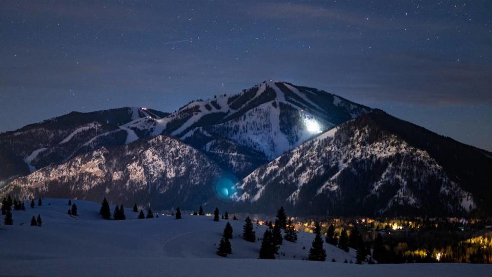 Bald Mountain at Sun Valley Resort in central Idaho. The mountain had received more than 4 feet of snow in three days as of Friday morning, Jan. 29, 2021. Several skier-caused avalanches were reported.