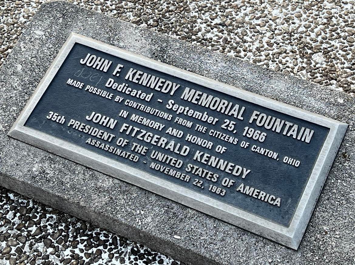 An eternal flame in memory of President John F. Kennedy was dedicated at Stadium Park in Canton in 1966. Nov. 22 marks 60 years since JFK was assassinated in Dallas.