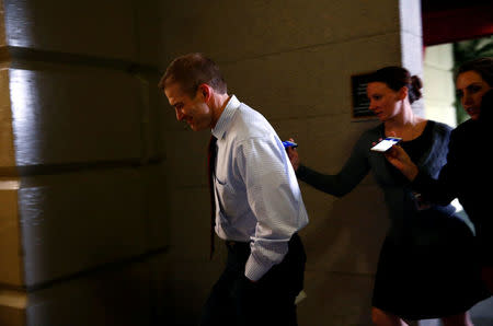 U.S. Representative Jim Jordan (R-OH) departs a health care meeting at the U.S. Capitol in Washington, U.S. April 4, 2017. REUTERS/Eric Thayer