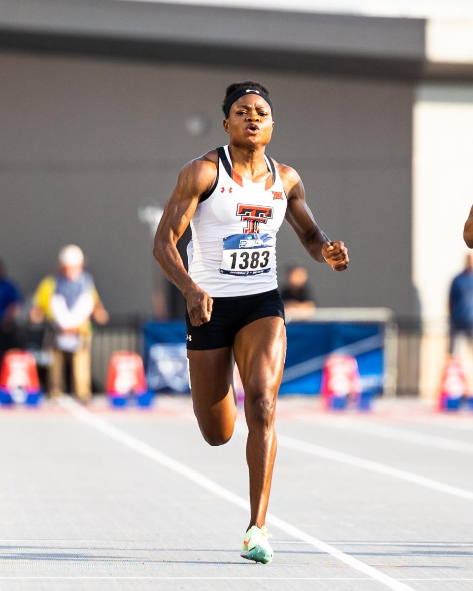 Texas Tech sprinter Rosemary Chukwuma won her heat of the 100 meters Saturday at the NCAA West Preliminary in Fayetteville, Arkansas. Chukwuma qualified in the 100 the 200 meters for the NCAA outdoor championships in Eugene, Oregon.