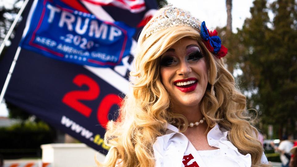 Lady Maga USA attends a rally for President Donald Trump.
