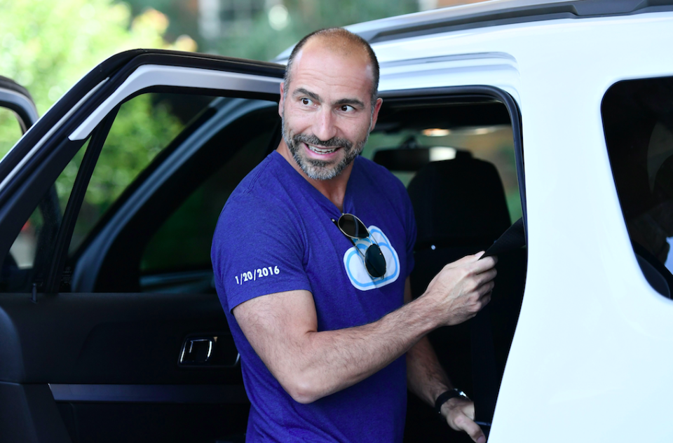 <em>Uber chief Dara Khosrowshahi said the company took steps to keep the breach under wraps (Rex)</em>