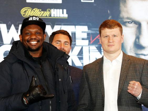 Whyte and Povetkin will clash on Saturday (PA)