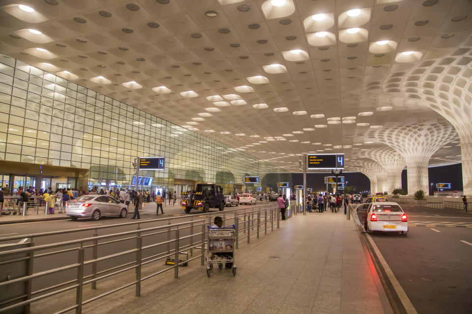 Mumbai, India - October 19, 2015: Detail from Chhatrapati Shivaji International Airport in Mumbai, India. It is one of the two airports in India to have implemented Airport Collaborative Decision Making  to ensure timely takeoffs and landings.