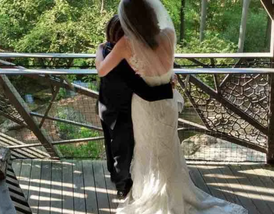 The couple on their wedding day.