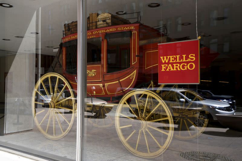 FILE PHOTO: An 1860's era stagecoach is displayed at the Wells Fargo & Co. bank in downtown Denver