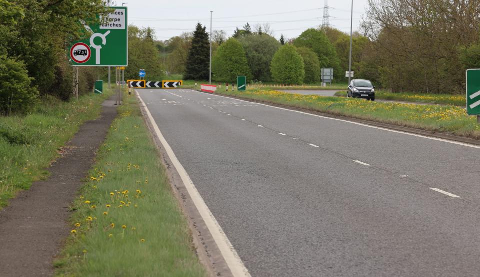 The scene of the crash on the A689. (Reach)