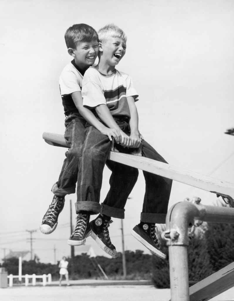 Kids on a see-saw