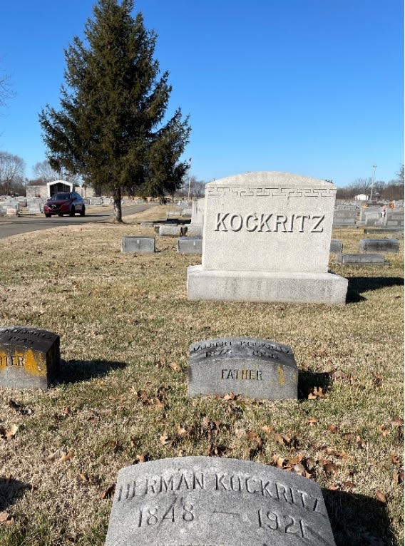 Herman Kockritz was the first person buried in Fairmont Cemetery but a couple of years later the city of Henderson sold the cemetery, which prompted a lawsuit by his widow and others.