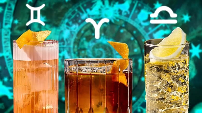 whiskey cocktails and zodiac signs