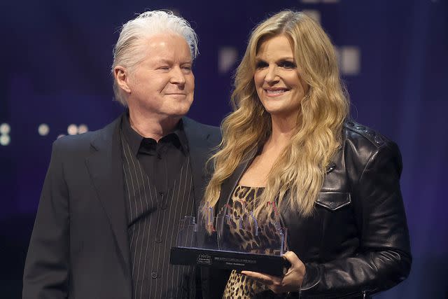 <p>Gary Miller/Getty</p> Don Henley and Trisha Yearwood in Austin in October 2023