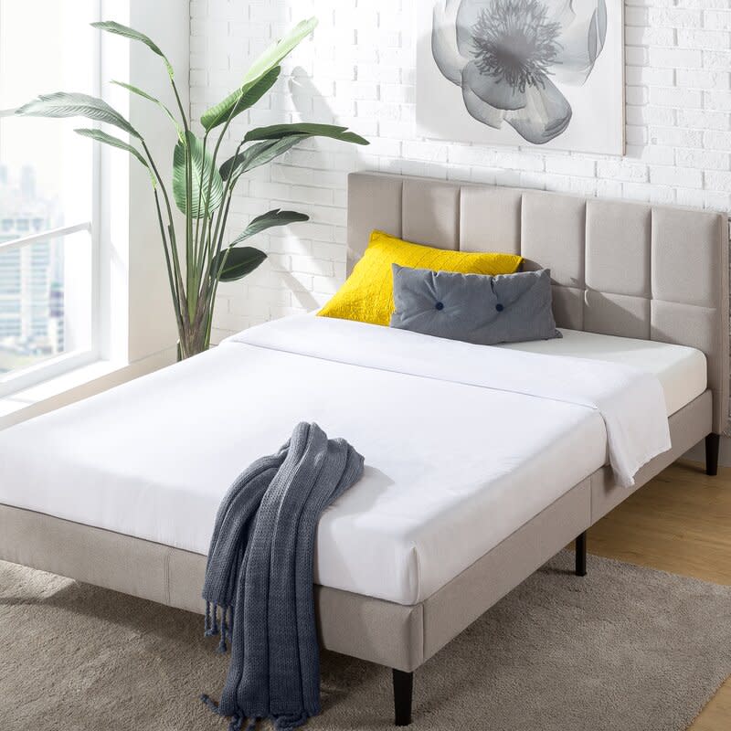 Colby Tufted Upholstered Low Profile Platform Bed