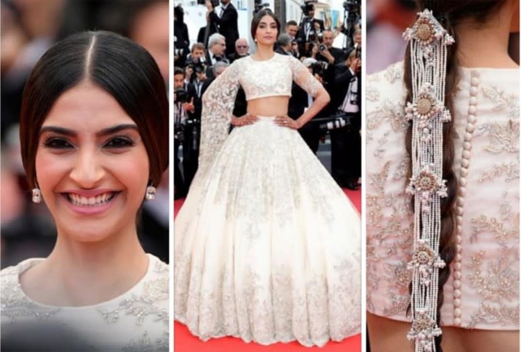 British designers, Ralph & Russo create their first ever <i>lehenga </i>for Sonam K Ahuja’s Cannes 2018 look. 