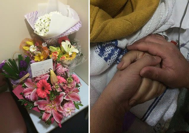 Mr Pua posted heartbreaking pictures from his sister's hospital bedside. Photo: Facebook/Kevin Luong