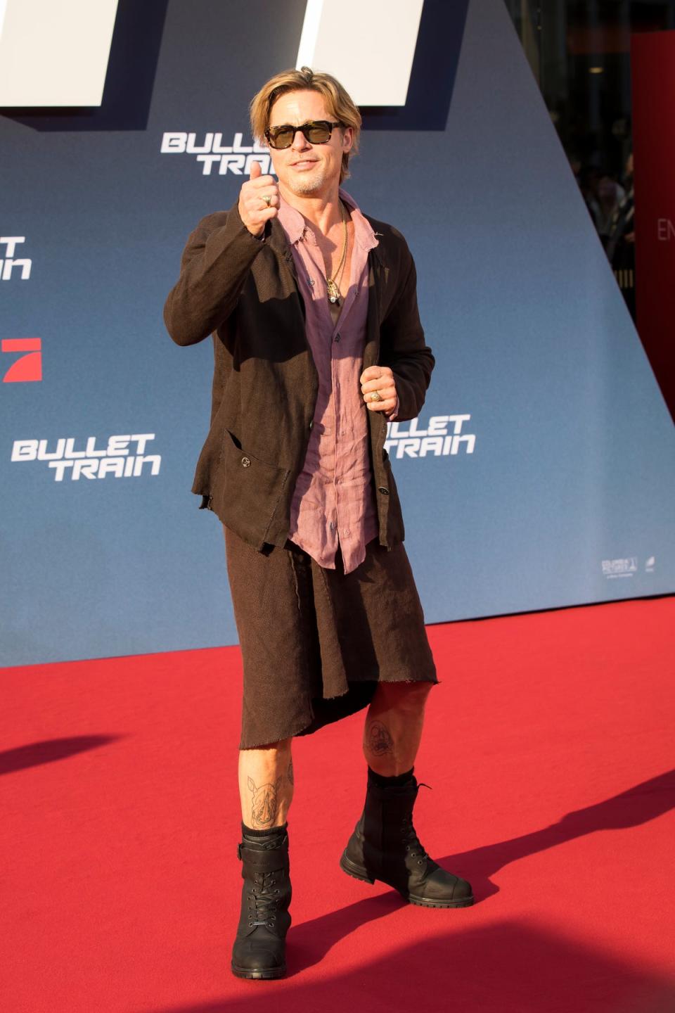 Brad Pitt has backtracked on his previous claim that he wore a skirt for the ‘breeze’ (Getty Images for Sony Pictures)