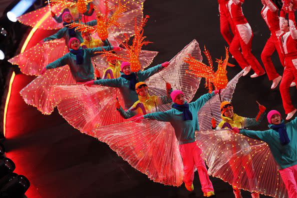 Performers dance during the Opening Ceremony of the Beijing 2022 Winter Olympics at the Beijing National Stadium on February 4, 2022, in Beijing, China.