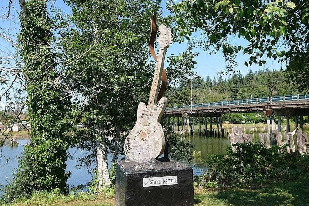 There's lots of green space for grunge fans at Kurt Cobain Memorial Park in Aberdeen