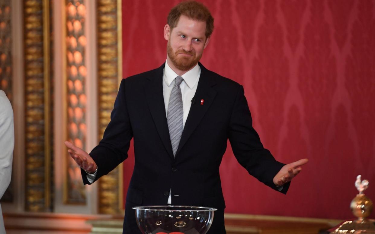 Prince Harry hosts the Rugby League World Cup draw - REUTERS