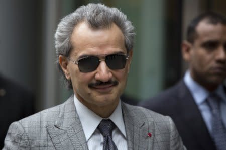 Prince Alwaleed bin Talal is seen leaving the High Court in London in this July 2, 2013 file photograph. 
REUTERS/Neil Hall/Files