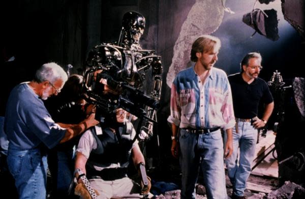 James Cameron en el set de 'Terminator 2: El Juicio Final' (Foto: BD)