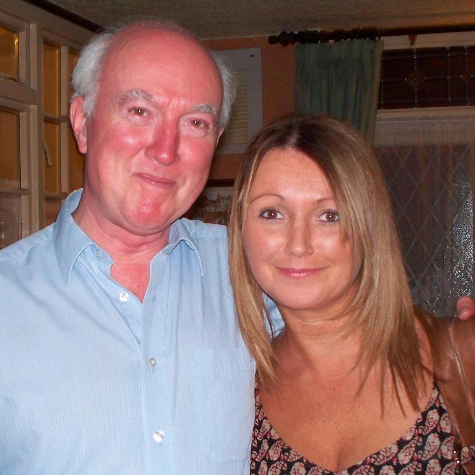 Claudia Lawrence with her father Peter. (PA)