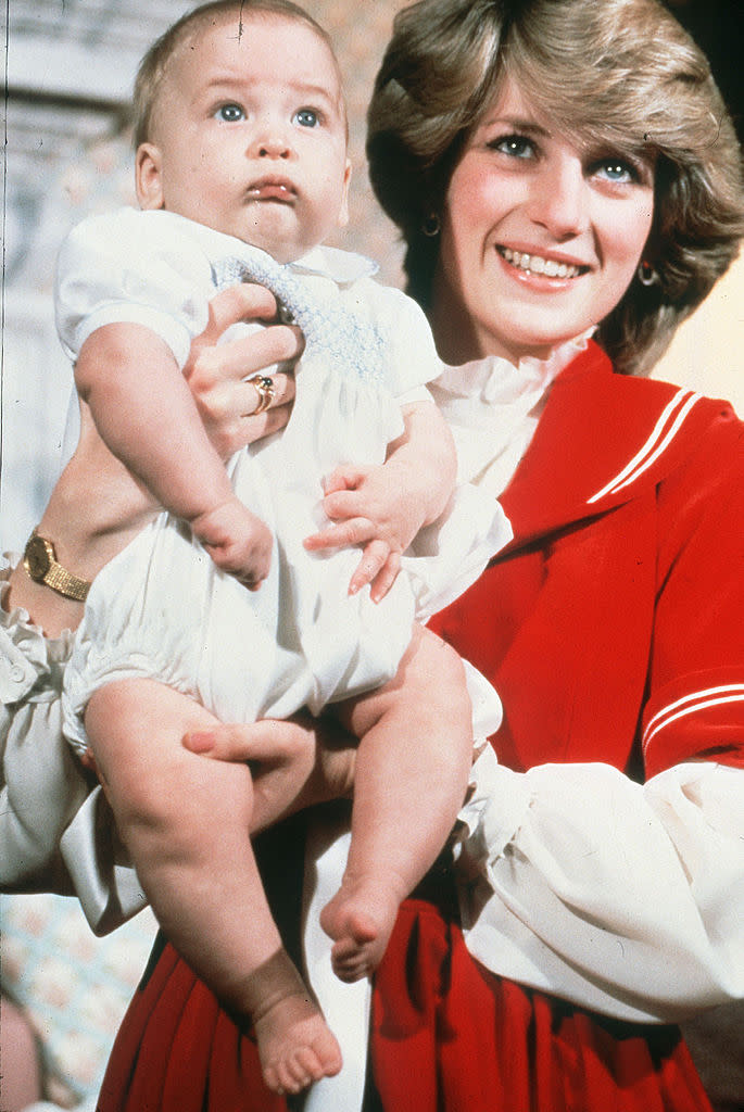 Diana, Princess of Wales with baby Prince William during the Christmas season at Kensington Palace, London, England, December 1982. (Photo by Anwar Hussein/WireImage/Getty Images)
