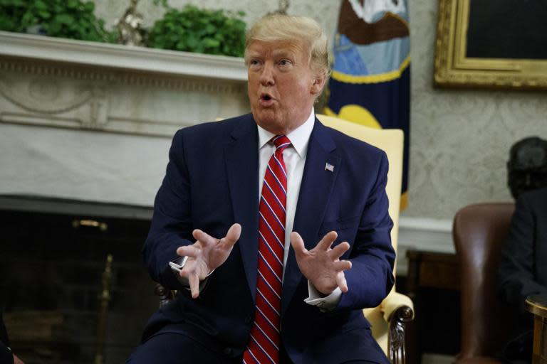 Donald Trump provided extensive access and his unvarnished opinions on a range of issues in a new interview, discussing everything from UFOs to his 2020 re-election campaign. Speaking with ABC News’ George Stephanopoulos, the president denied polling data that showed him trailing 2020 Democratic frontrunner Joe Biden, defended his apparent trust for North Korean dictator Kim Jong-un and revealed how he would like to be remembered after leaving the White House. Mr Stephanopoulos followed the president for 30 hours as he went to Iowa, flying with Mr Trump on Air Force One and later speaking to him in the Oval Office and White House Rose Garden. The interview was released online in short clips over several days before airing in a 20/20 episode on Sunday. ABC News published the full, unedited transcript of its conversations with Mr Trump on Sunday night. Here are the 12 biggest takeaways from the interview. 1\. On North KoreaMr Trump described the dictator of North Korea as “a very tough guy” and “smart person,” saying “he doesn’t treat a lot of people very well, but he’s been treating me well”. He then seemed to defend recent missile testing by the North Korean regime, telling Mr Stephanopoulos: “That's something that a lot of nations test frankly.”Asked if he thought Mr Kim was still building nuclear weapons, the president said: "I don't know. I hope not. He promised me he wouldn't be. He promised me he wouldn't be testing. I think he'd like to meet again. And I think he likes me a lot." 2\. On IraqThe president described the decision to “go into the Middle East” following the terror attacks of September 11, 2001 as “the worst decision made in the history of our country”. He then flatly told Mr Stephanopoulos: “By the way, Iraq did not knock down the World Trade Centre.” “It was not Iraq. It were other people,” he added. “And I think I know who the other people were. And you might also.” 3\. On health careMr Trump said Republicans would soon unveil legislation to overhaul the nation’s health care, saying the plan could be announced within two months or sooner. The plan would arrive before the election, Mr Trump said, adding that insurance rates would supposedly be “much lower” than under former President Barack Obama’s landmark health care initiative, the Affordable Care Act. 4\. On accepting foreign election dirtPerhaps the most heated exchange between the president and Mr Stephanopoulos occurred when the two began discussing foreign election interference. Mr Trump suggested that he would not contact the FBI if a foreign entity provided his campaign damaging information on one of his political opponents in the upcoming election, saying: “Give me a break, life doesn’t work that way.”“I’ll tell you what: I’ve seen a lot of things over my life. I don’t think in my whole life I’ve ever called the FBI. In my whole life,” Mr Trump said. “You don’t call the FBI.”The fierce backlash his comments sparked - including from normally loyal Republicans - led him to walk them back in a phone interview on the Fox and Friends news programme on his 73rd birthday. 5\. On tariffsThe president insisted his trade war with China was working amid an escalation of tariffs against Beijing. “The tariffs are what is allowing us to make great trade deals,” he said.His comments came as hundreds of major companies, including Wal-Mart and Costco, signed a letter urging the president to end the tariffs, fearing major job losses and economic decline. 6\. On Special Counsel Robert MuellerMr Trump continued attacking the special counsel and the extensive report into Russian interference during the 2016 election. He also denied he told former White House counsel Don McGahn to order the firing of the special counsel. “That’s not what [Mr McGahn] said,” Mr Stephanopoulos replied. “Excuse — I don’t care what he says,” Mr Trump said. “It doesn’t matter.” 7\. On TwitterThe president effectively vowed to never stop tweeting throughout the rest of his tenure in the White House, saying: “I have so many people that would go — that would be very unhappy if I ever stopped.” When pressed about his attacks on social media against his supposed enemies, and told by Mr Stephanopoulos that some of his supporters had said they didn't like it, Mr Trump said: “I bet they do like it.” 8\. On federal interest ratesMr Trump once again took the rare step for a president to speak so publicly about his criticism of the Federal Reserve, saying the economy would be doing better if it had not raised interest rates. He took aim at Federal Reserve chairman Jerome Powell, saying: “Frankly, if we had a different person in the Federal Reserve that wouldn’t have raised interest rates so much, we would be at least a point and a half higher.” 9\. On pollsThe president said his campaign had cut ties with several pollsters after reports of leaked internal data showed him trailing Mr Biden in key states like Pennsylvania, Wisconsin and Florida. Mr Trump said those polls “don’t exist”, which seemingly contradicts a previous statement from his campaign, which described the data as “ancient” and said the figures were compiled earlier in the year, appearing to confirm the existence of the polling. He also said his internal polls “show I’m winning everywhere”. 10\. On UFOsAsked about recent sightings by US Navy pilots of UFOs reportedly flying at hypersonic speeds, Mr Trump said he had been briefed on the matter.“People are saying they’re seeing UFO’s, do I believe it? Not particularly,” he said. The president added that “some of [the pilots] really see things that are a little bit different than in the past, so we’re going to see, but we’ll watch it.” 11\. On Air Force One redesignMr Trump unveiled a redesign of Air Force One during the interview, showing Mr Stephanopoulos images of the presidential plane with a red, white and blue paint job in numerous concepts. “Here’s your new Air Force One,” the president said. The images arrived after Mr Trump announced the plane would be overhauled, an expected $3.9bn (£3.1bn) project. 12\. On his legacyThe president said he wanted to be remembered as one who “loved the people, took care of the people, made our economy tremendous, built up our military, took care of our vets”.“Somebody that really loved the country and did a great job, whether it's four years or hopefully it's eight years,” Mr Trump said, adding: “Because I still have work to do. Somebody that did a really great job for the country.”