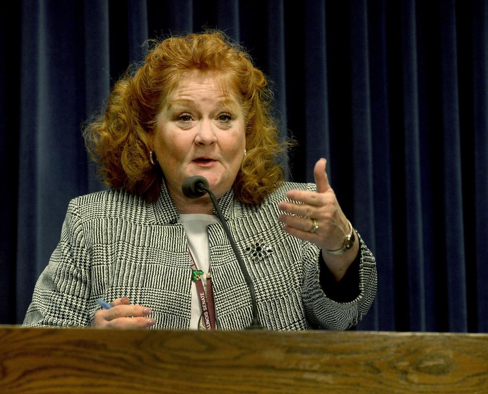 Sen. Laura Murphy, D-Des Plaines, the chair of the Senate Executive Appointments Committee, is seen on Tuesday, March 28, 2023, in Springfield.