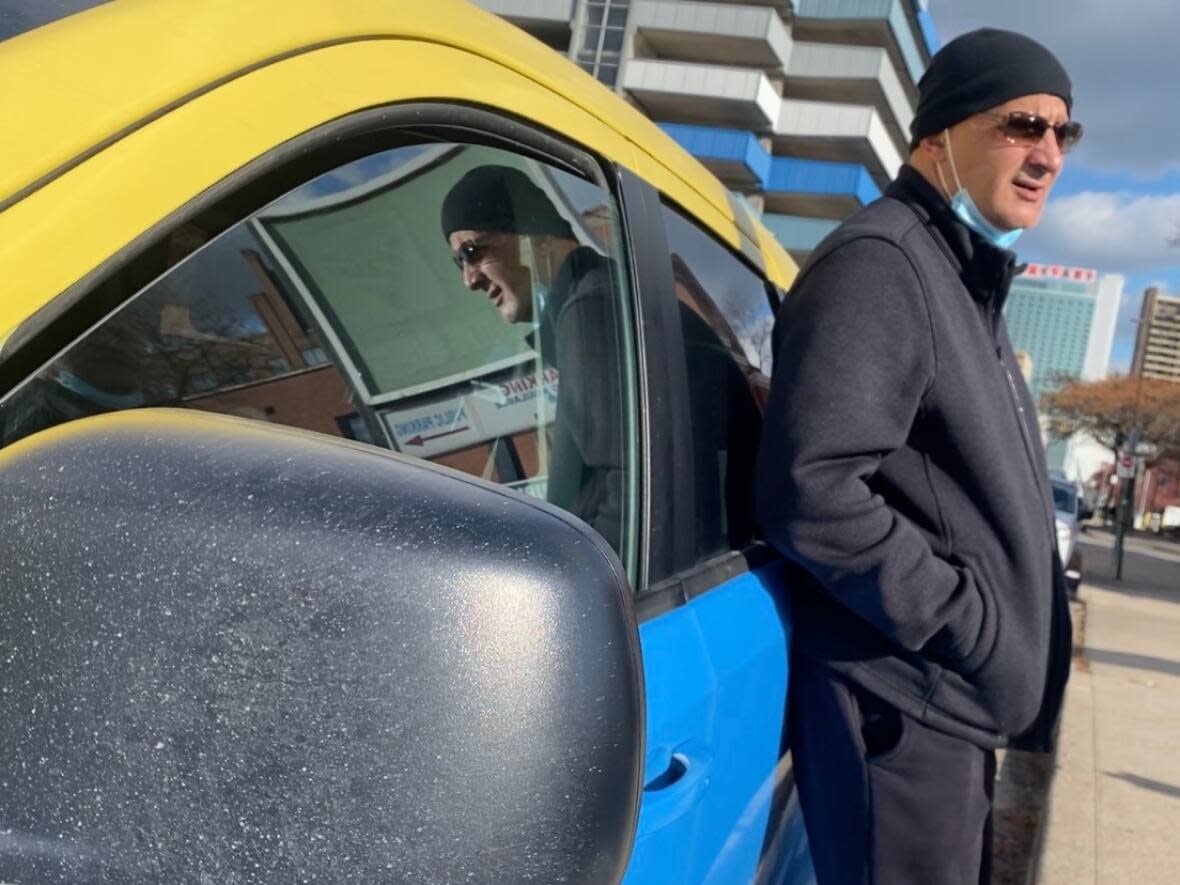 Marwan Abouzeeni is a Vets Cab driver and the third vice president of Unifor Local 195 representing cab drivers in Windsor. (Jason Viau/CBC - image credit)