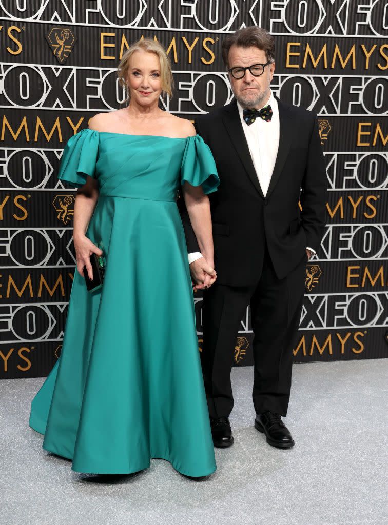 j smith cameron and kenneth lonergan at 75th primetime emmy awards