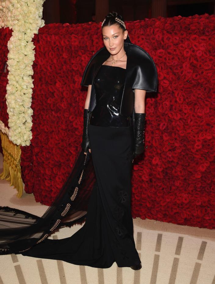 Bella Hadid at the Met Gala in New York City on May 7, 2018.