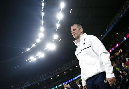 Rugby Union - England v Australia - IRB Rugby World Cup 2015 Pool A - Twickenham Stadium, London, England - 3/10/15 England head coach Stuart Lancaster before the match Reuters / Eddie Keogh Livepic