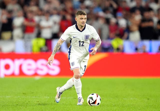 England’s Kieran Trippier during the Euro 2024 draw against Slovenia