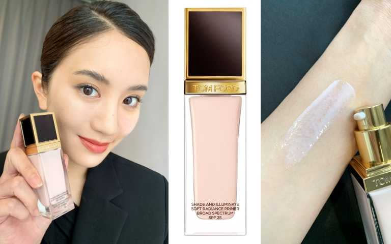 TOM FORD的最上鏡巨星光影妝前乳SPF25 PA++，幫肌膚緊緻又提亮，懶得上完妝時，也是偽素顏的秘密武器。（圖／吳雅鈴攝、品牌提供）