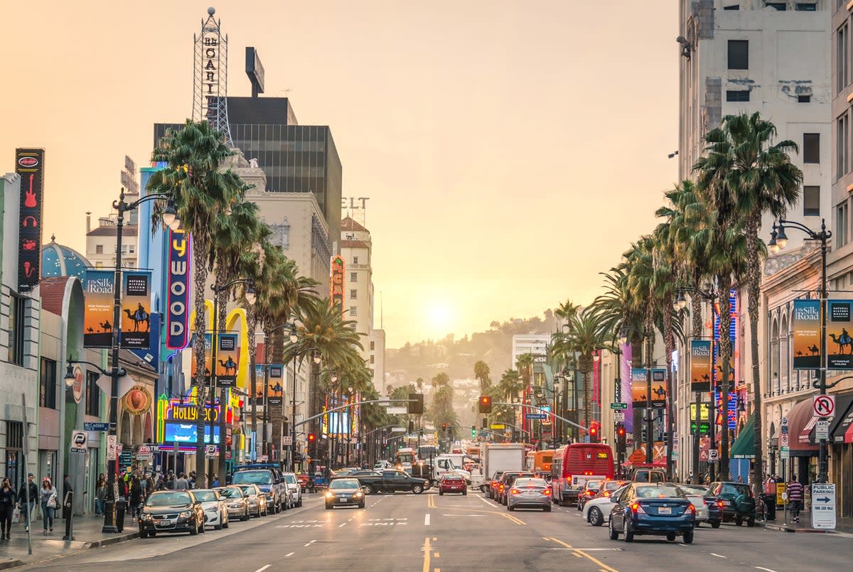 Hollywood Boulevard, one of several famous roads in LA (Getty Images)