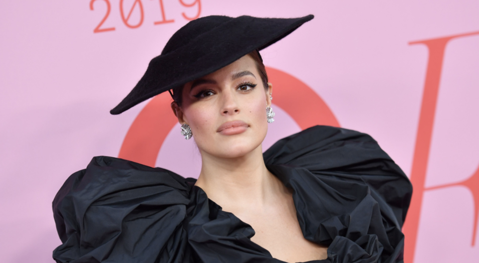 Ashley Graham teased her upcoming collaboration with Knix in an Instagram post on Thursday. (Photo by ANGELA WEISS / AFP / Getty Images) 