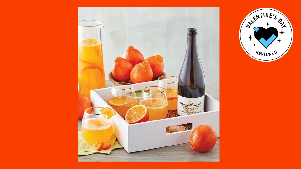 Best wine gift baskets for Valentine’s Day: HoneyBell Mimosa Gift Set