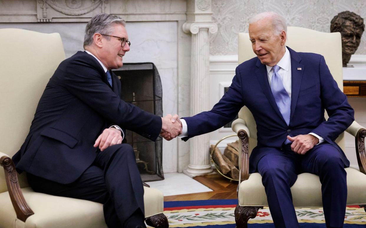 The pair in the Oval Office in July, a few days after Sir Keir Starmer's election win